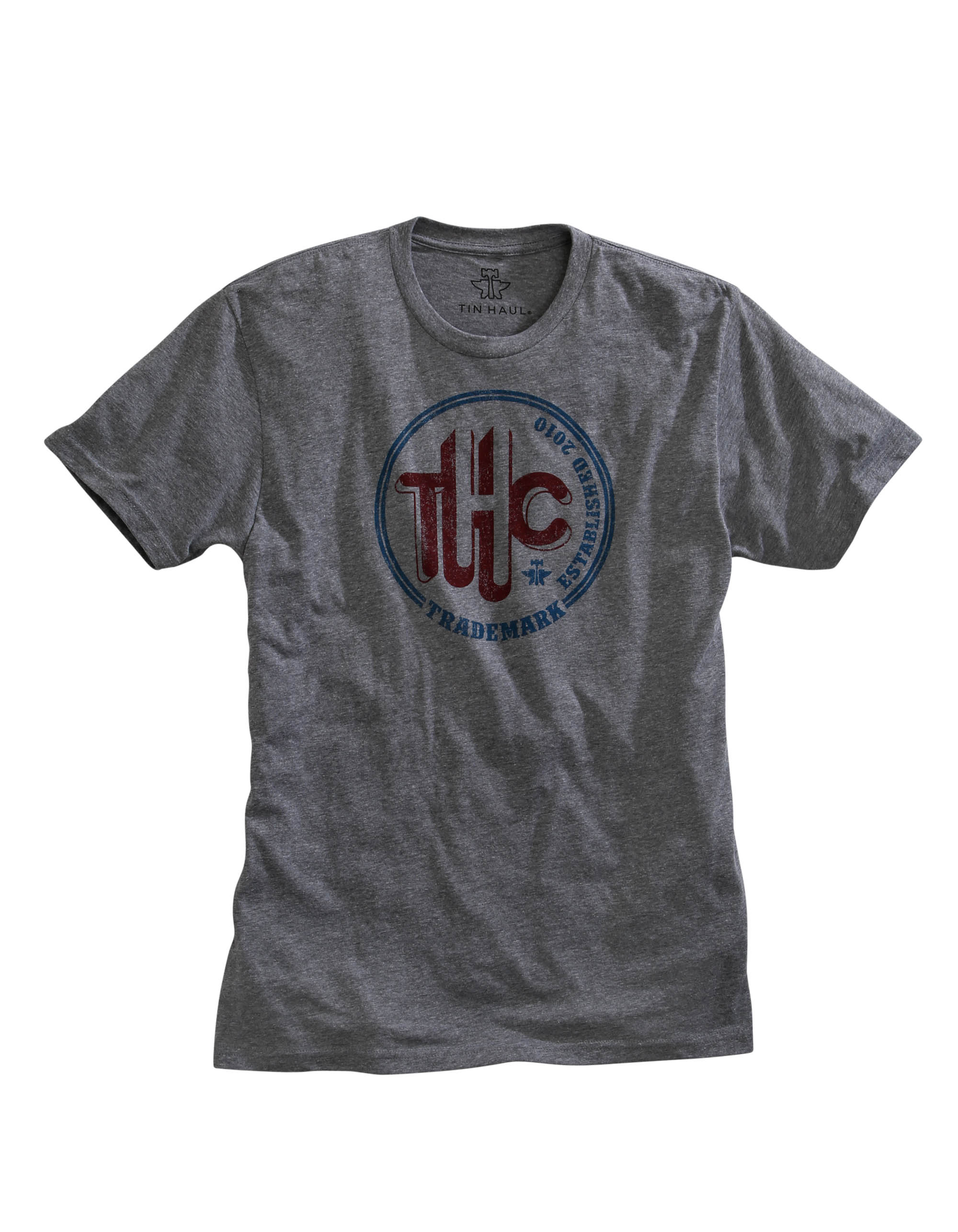 Tin Haul Collection- T-shirts Unisex Grey Thc 3d Letters Screen Print