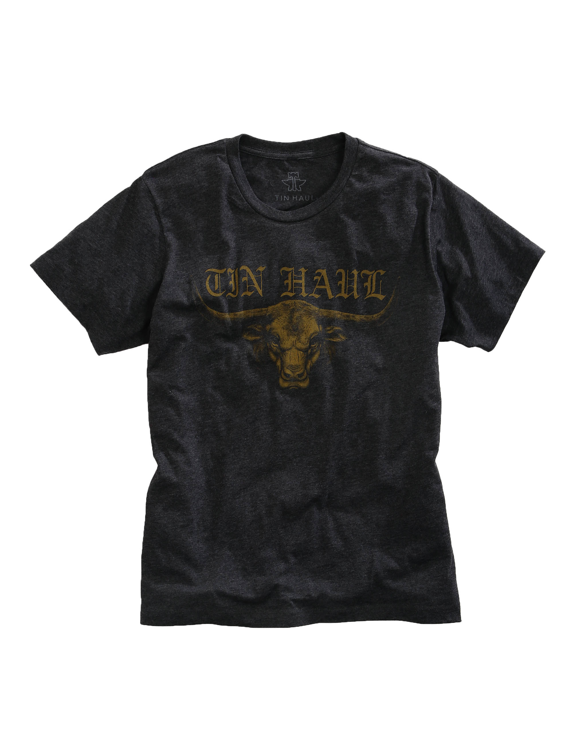 Tin Haul Collection- T-shirts Unisex Black Bull Staring Contest Screen Print