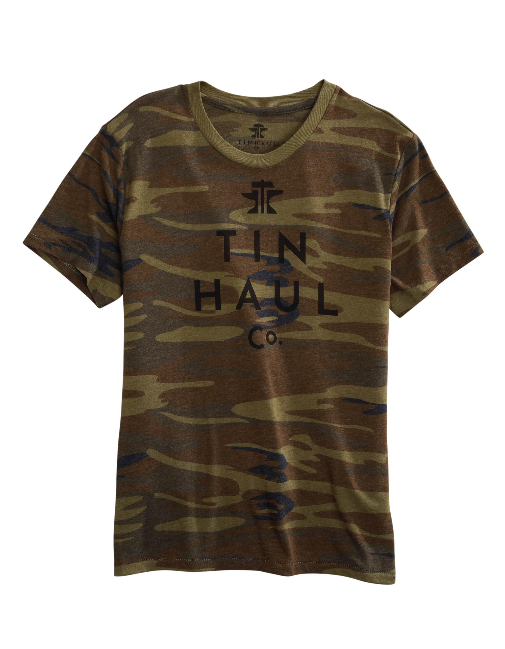 Tin Haul Guys Unisex Green Tin Haul Logo Tshirt Camo