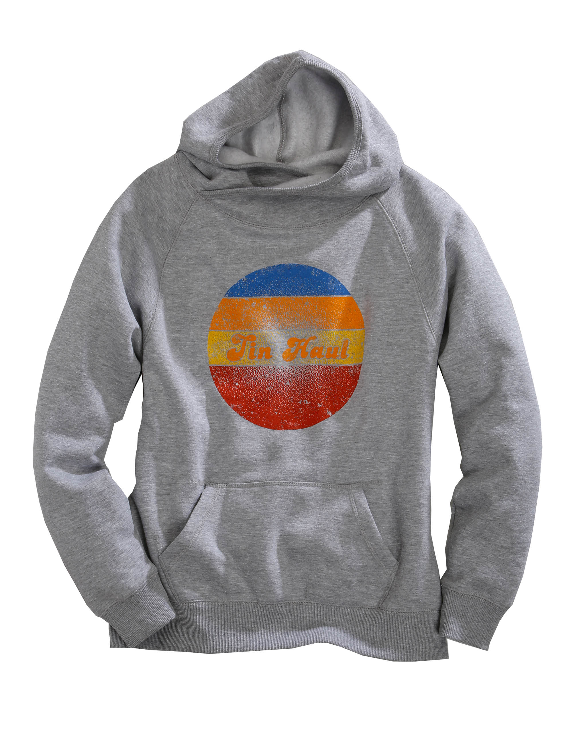 Tin Haul Collection- Sweatshirts Womens Grey Retro Tin Haul Multi Colored Circle