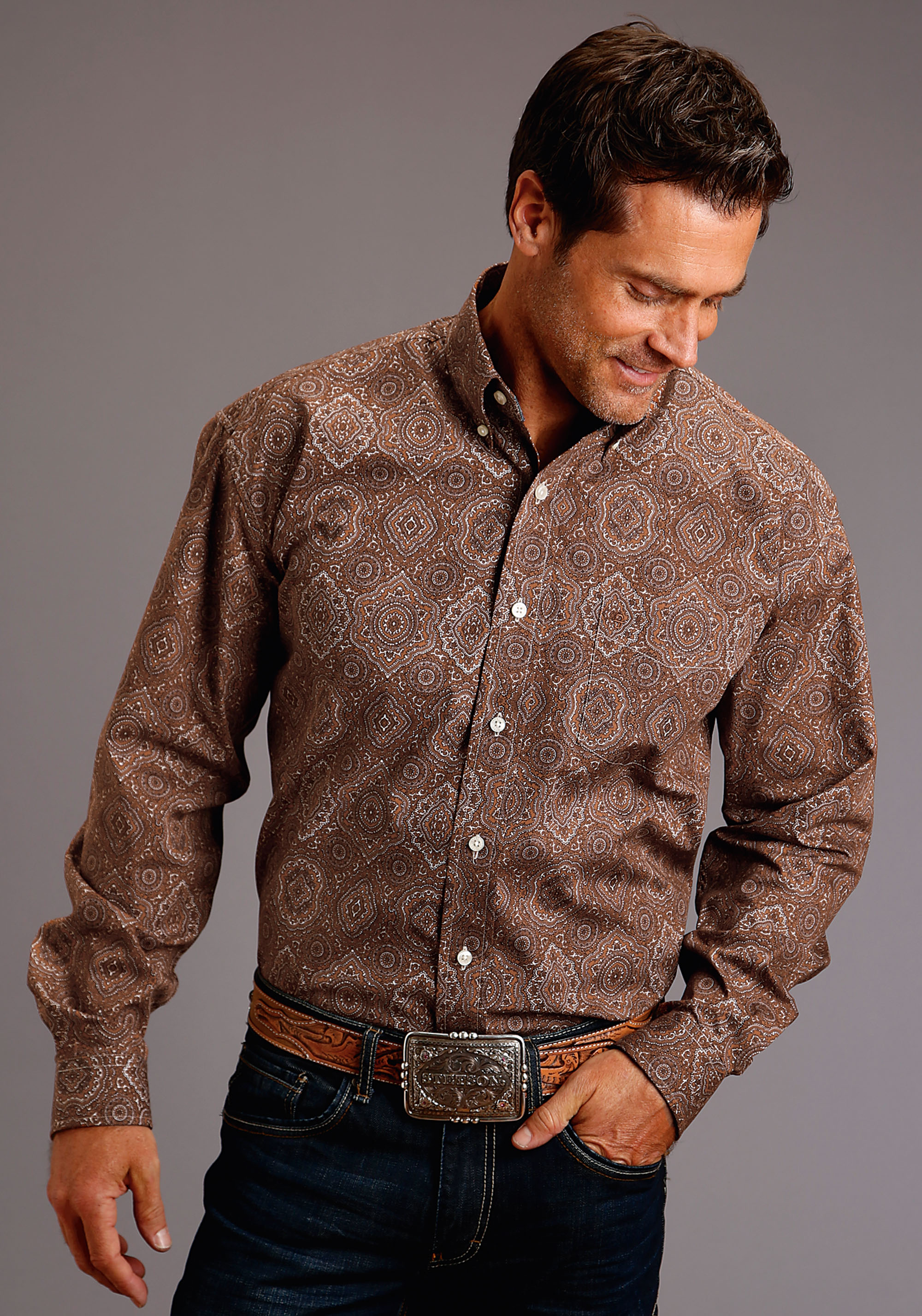 Stetson Men’s Collection- Winter Ii Mens Brown 1402 Medallion Paisley