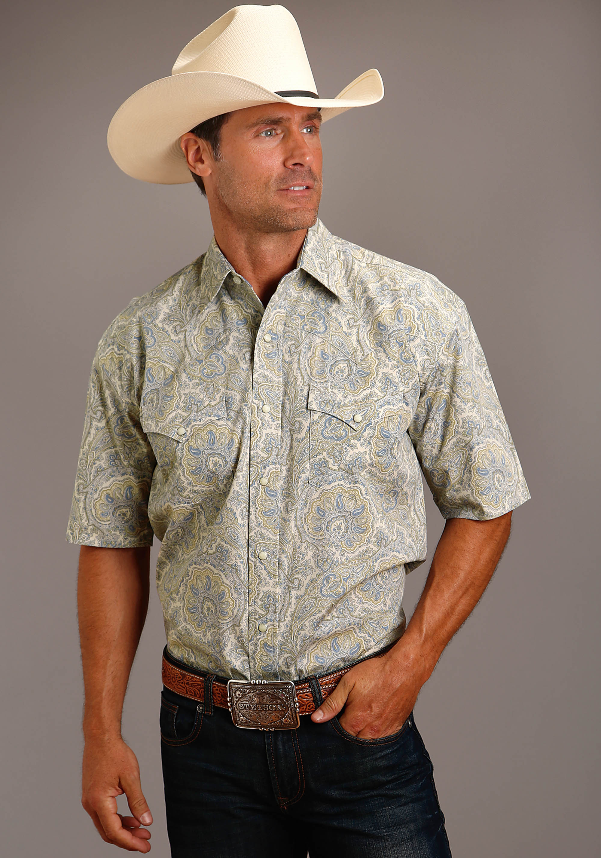 Stetson Men’s Collection- Summer Iii Mens Blue 1572 Sandy Paisley