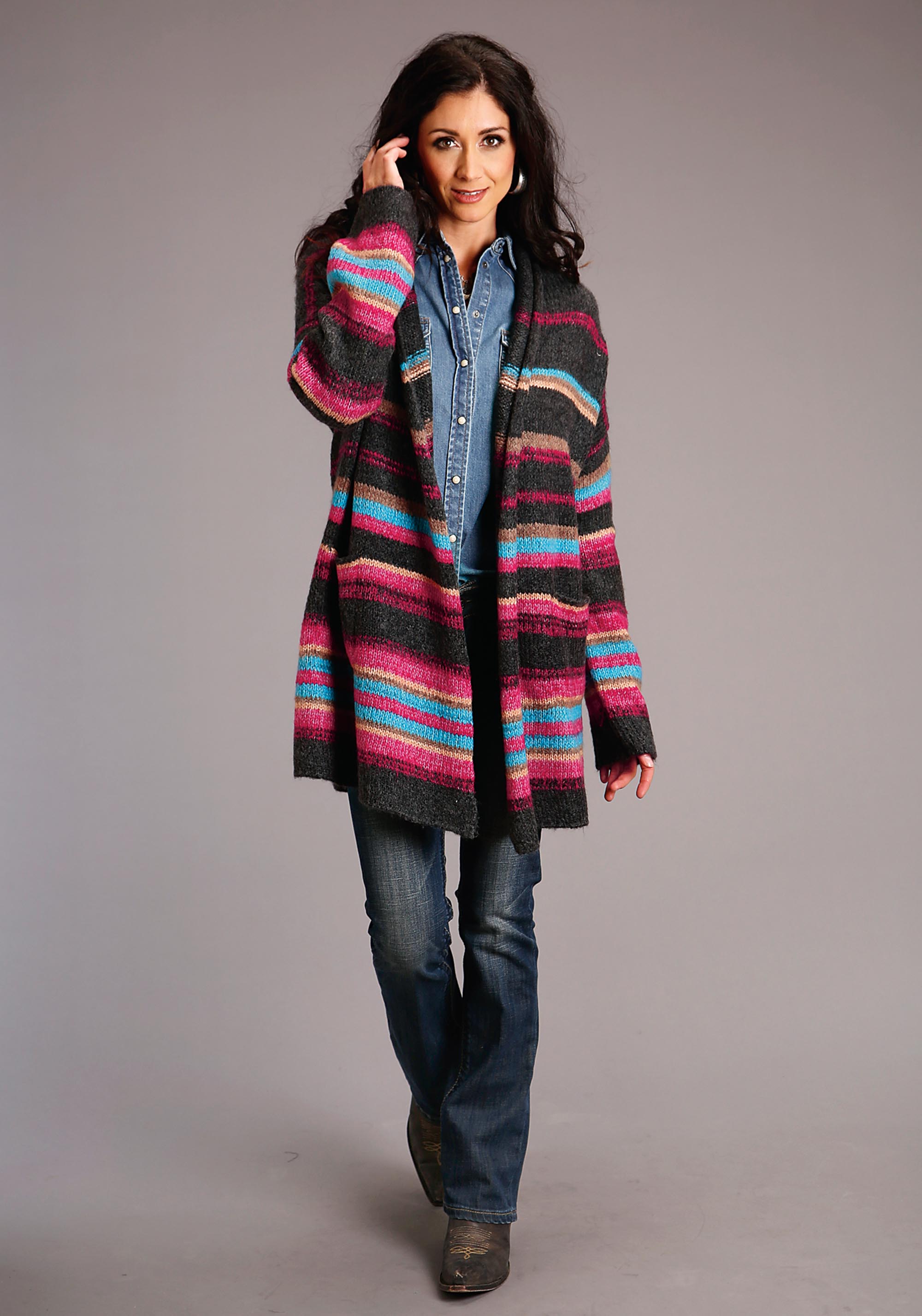 Stetson Women’s Collection- Fall Ii Womens Multi 00905 Oversized Cardigan Sweater