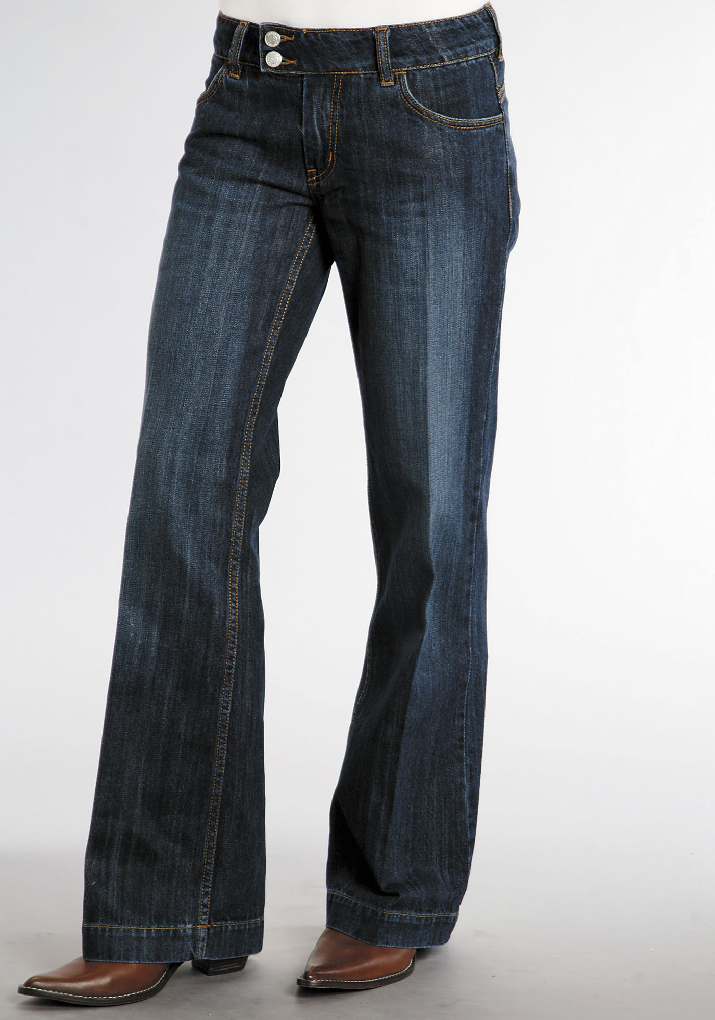 Stetson Ladies Denim – 214 Trouser Fit Reg Womens Blue 214 City Trouser/ Dark Wash -reg Only