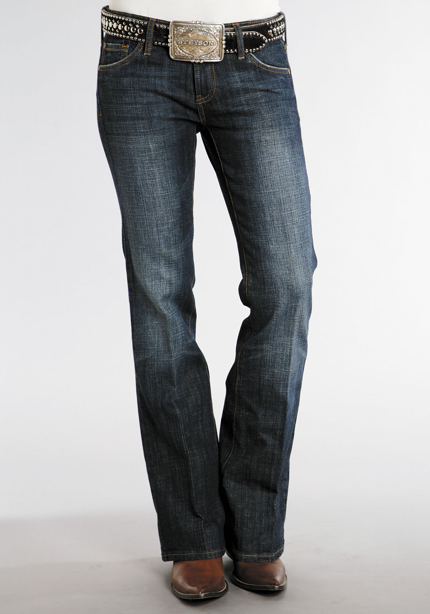 816 Classic Boot Cut Jeans In Dark Wash Ladies Blue 816 Classic Boot Cut/dark Wash/stretch