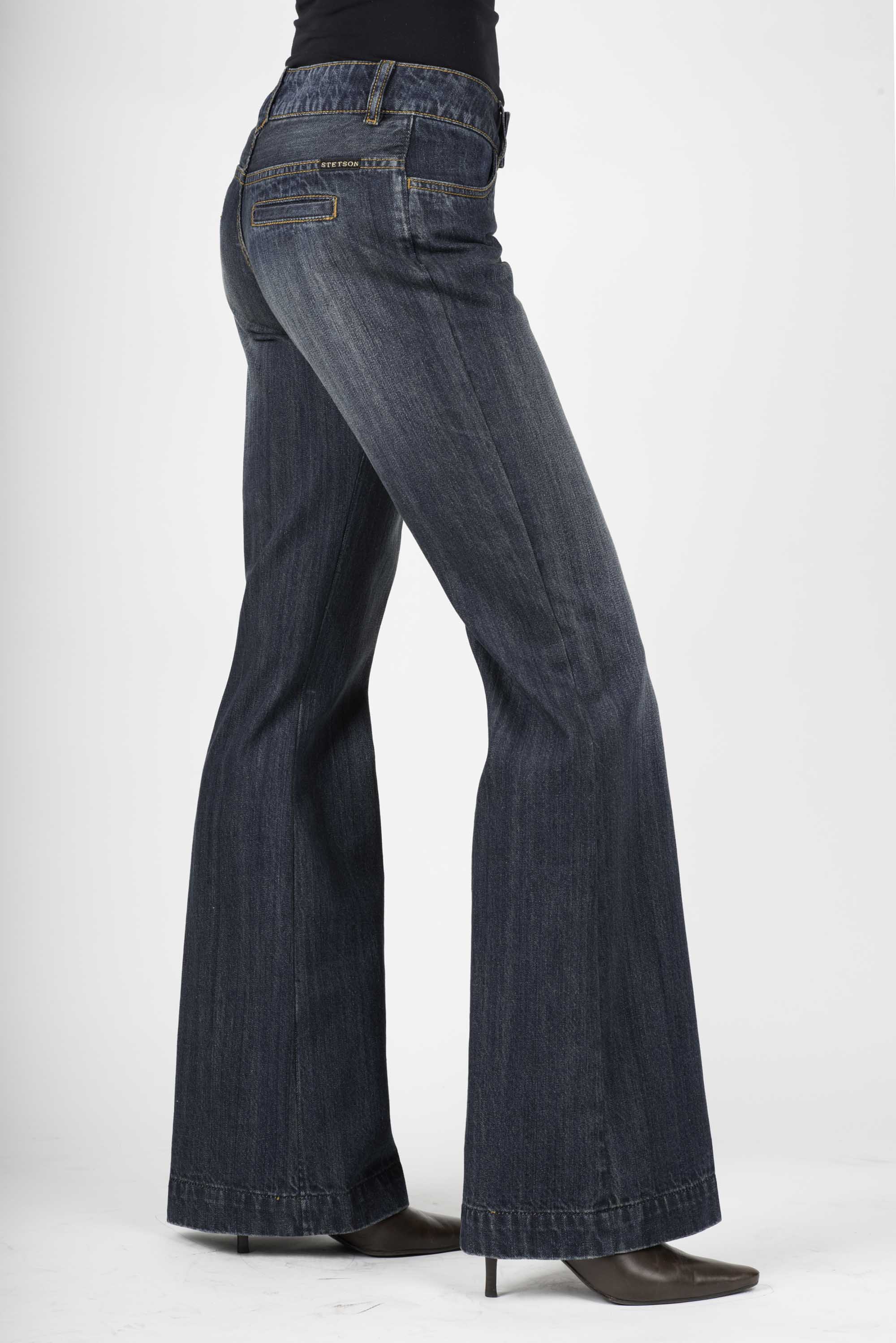 Stetson Ladies Jean – 214 Trouser Fit Long Womens Blue 214 City Trouser/ Dark Wash -long Only