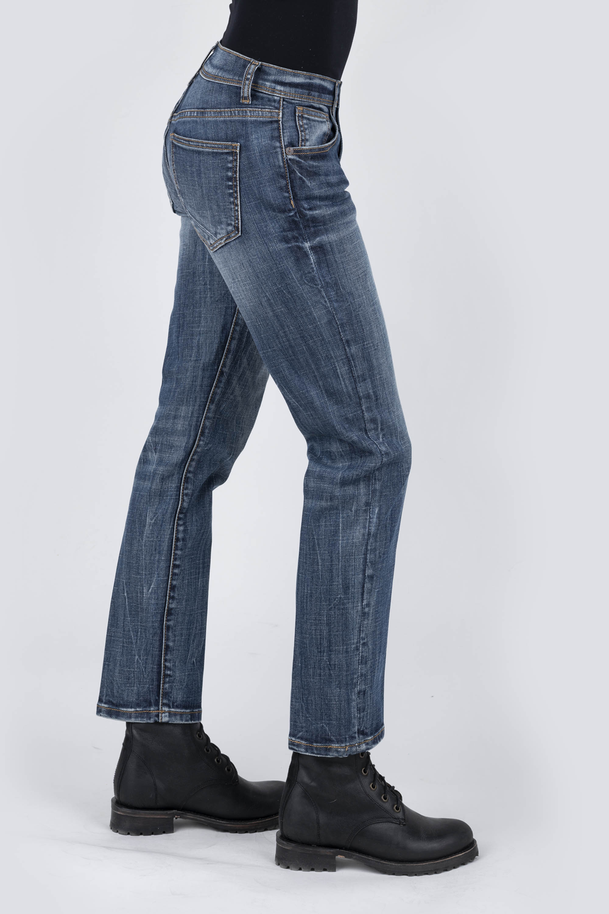 Ankle-length Boyfriend Fit Jean Womens Blue Boyfriend Fit Jean Ankle Length