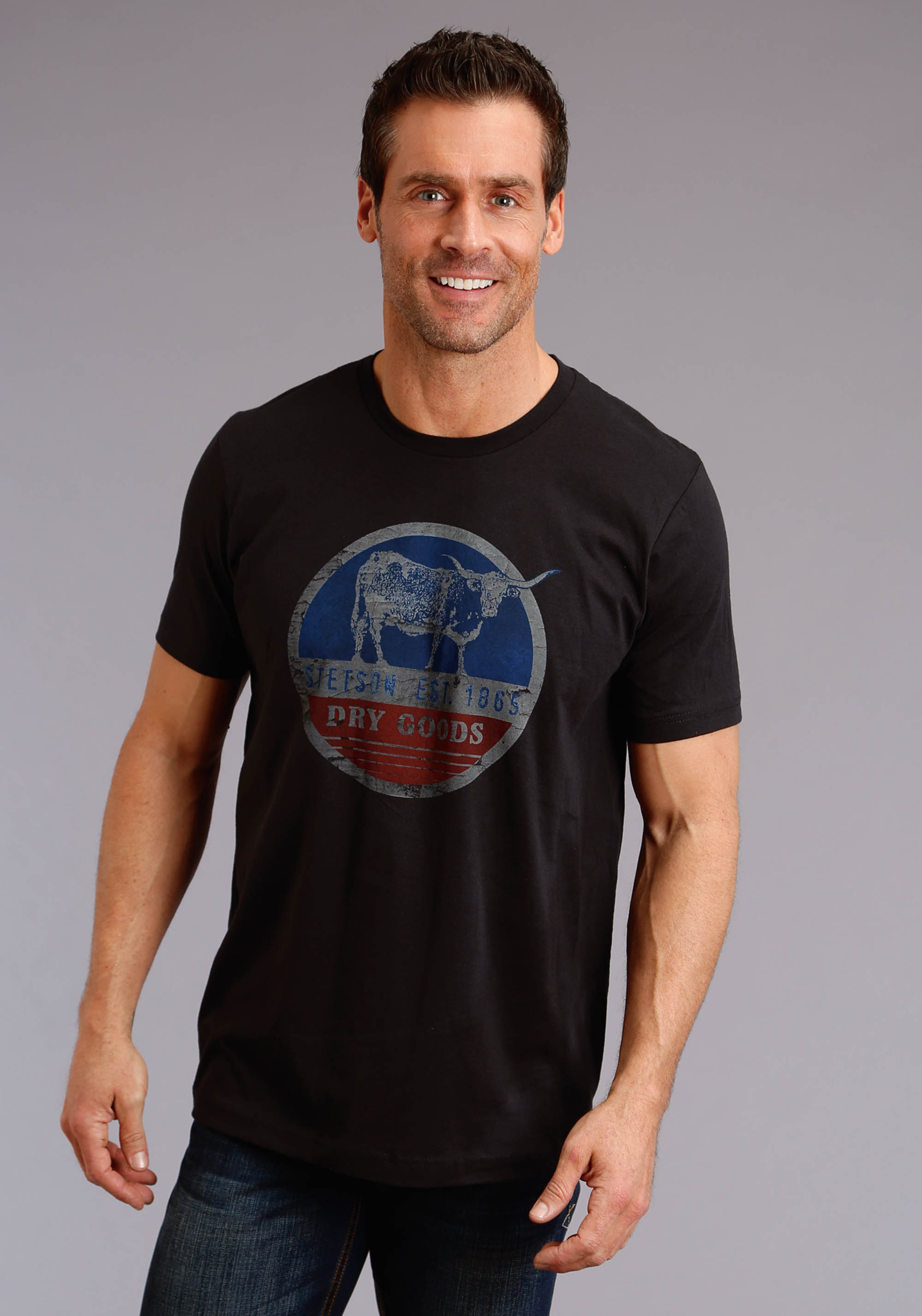 Stetson Men’s T-shirt Unisex Black Stetson Dry Goods