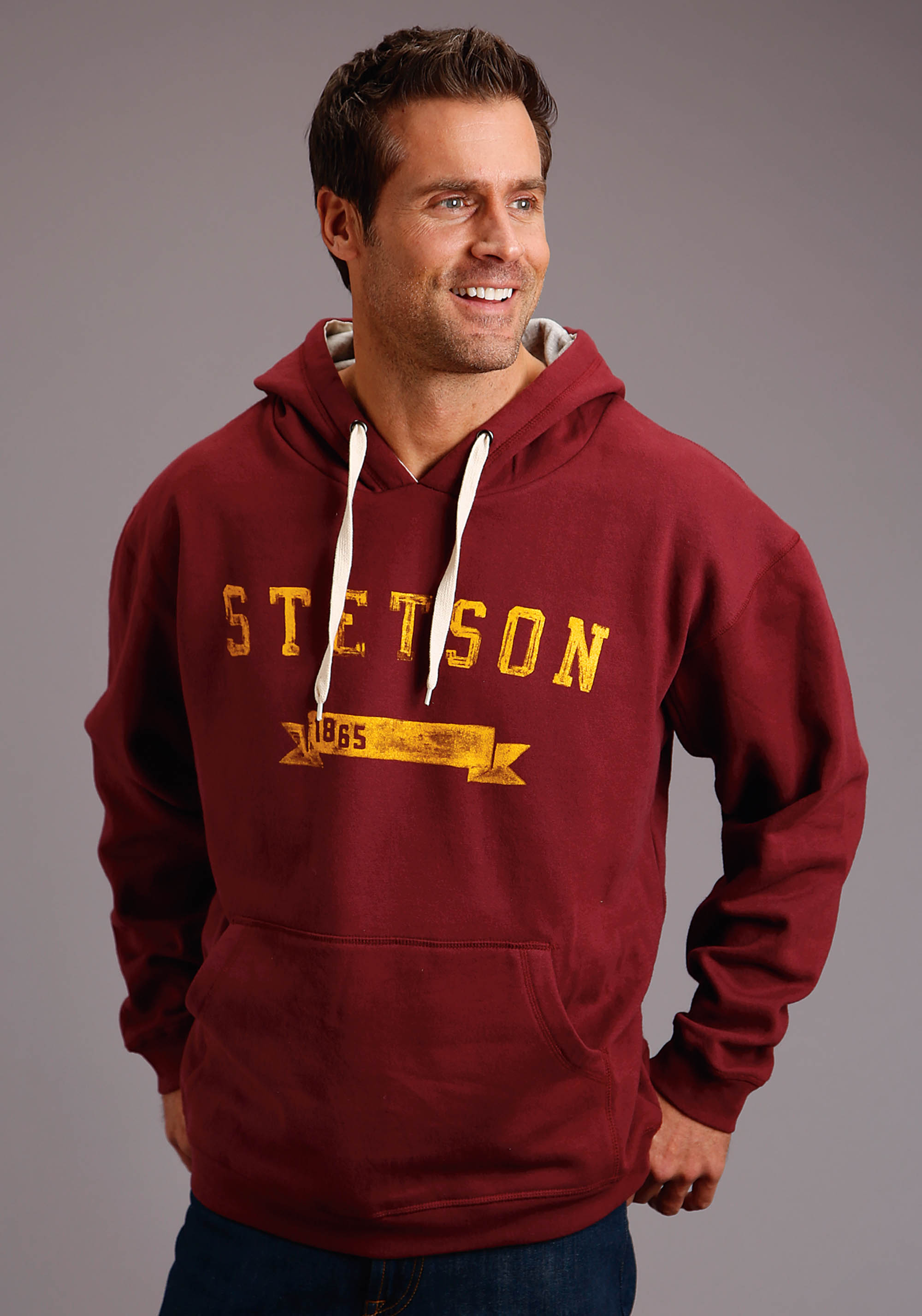 Stetson Men’s Collection- Sweatshirts Mens Maroon Stetson W/ribbon Est 2010