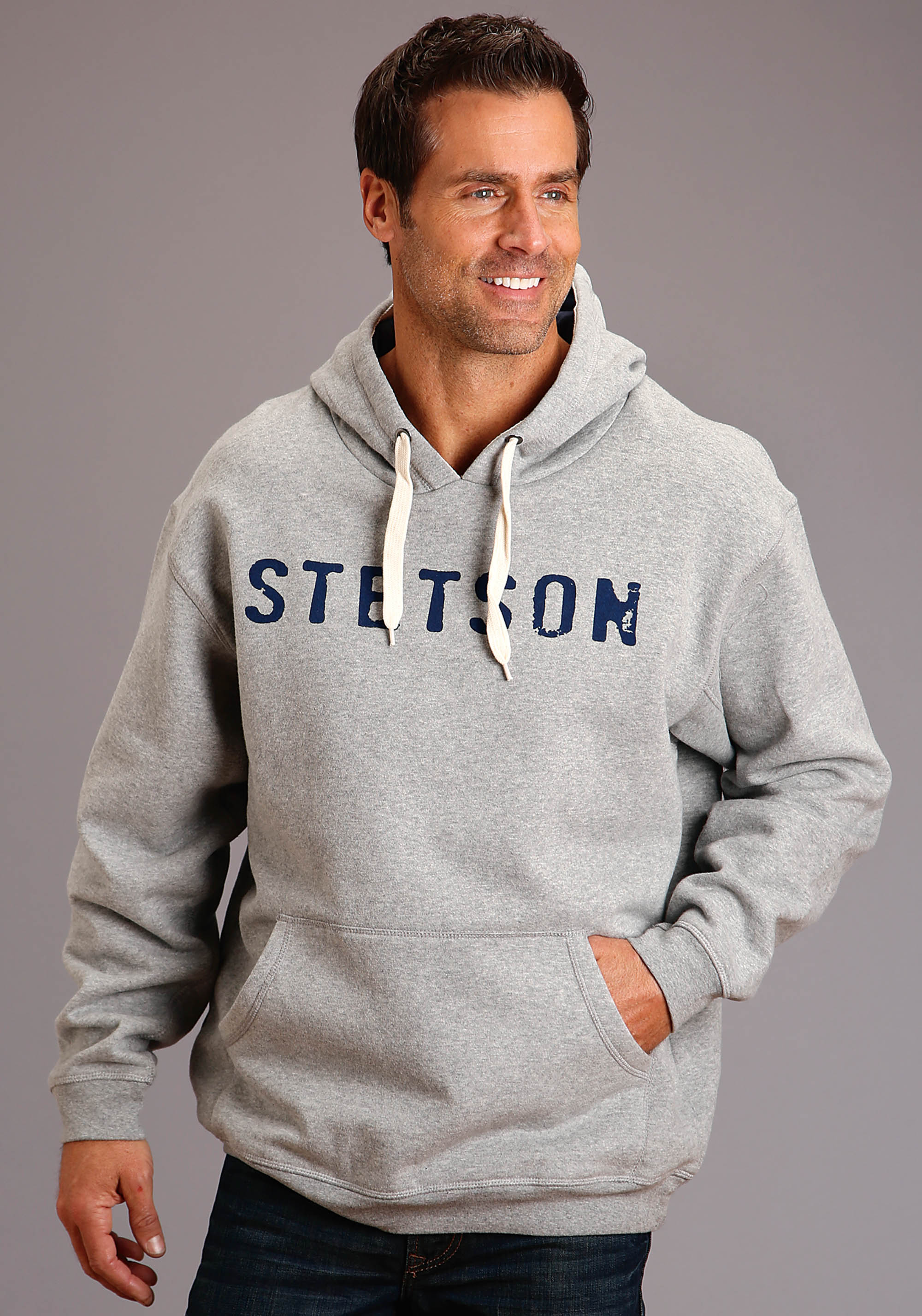 Stetson Men’s Collection- Sweatshirts Mens Grey Stetson Screen Print