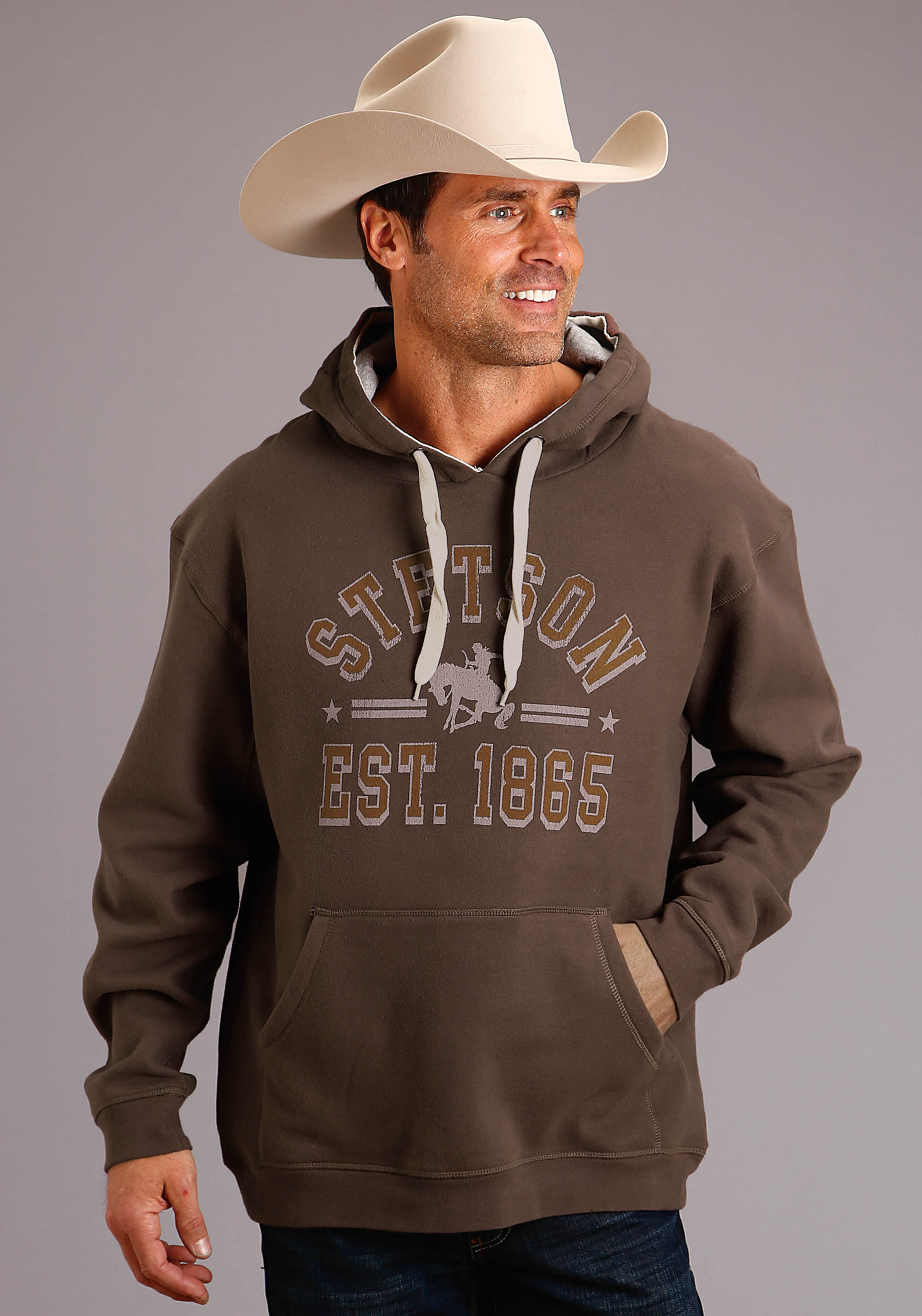 Stetson Men’s Collection- Sweatshirts Mens Stetson Brown Hoodie