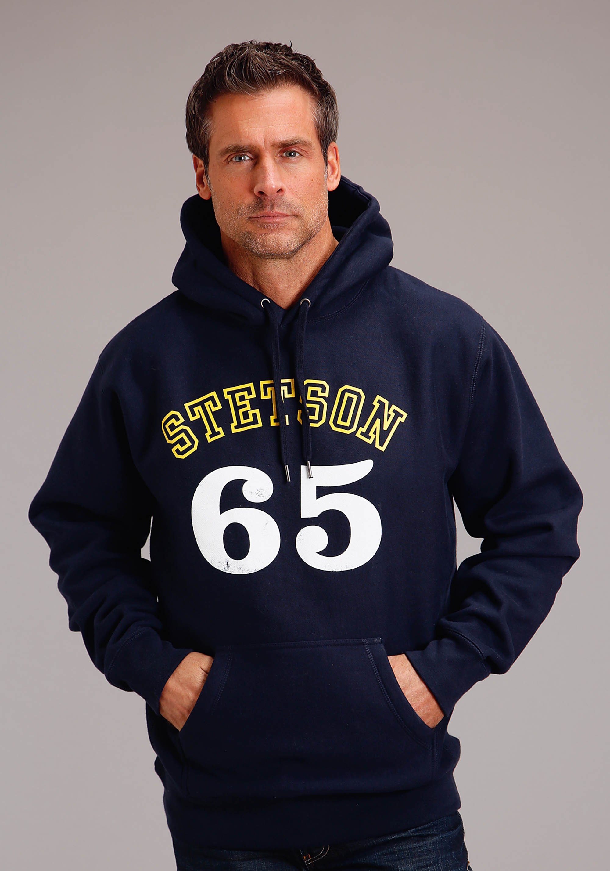 Stetson Men’s Sweatshirts Mens Blue Stetson 65 Screen Print