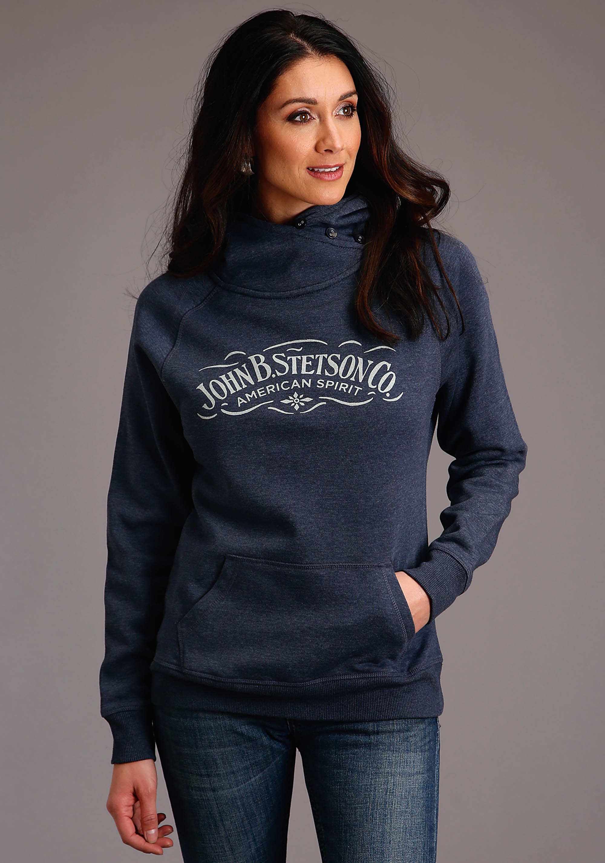 Stetson Women’s Collection- Sweatshirts Womens Navy American Spirit Screen Print