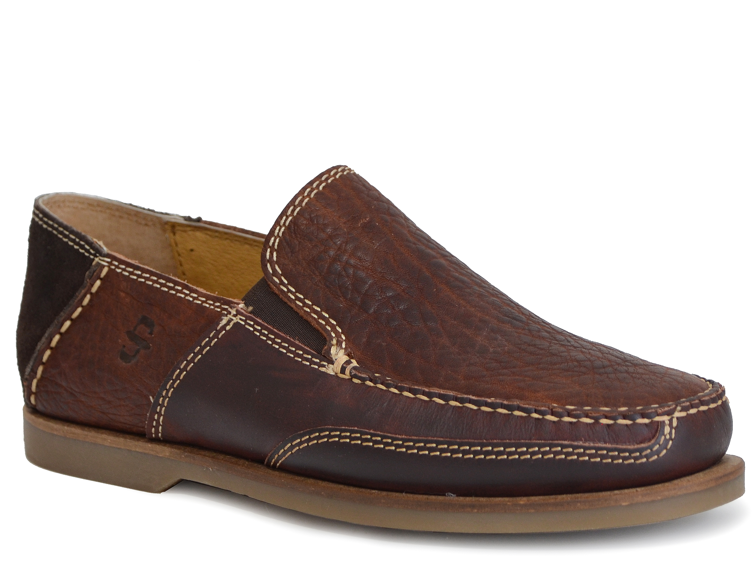 Chance Mens Brown Oily Cognac Leather Slip On