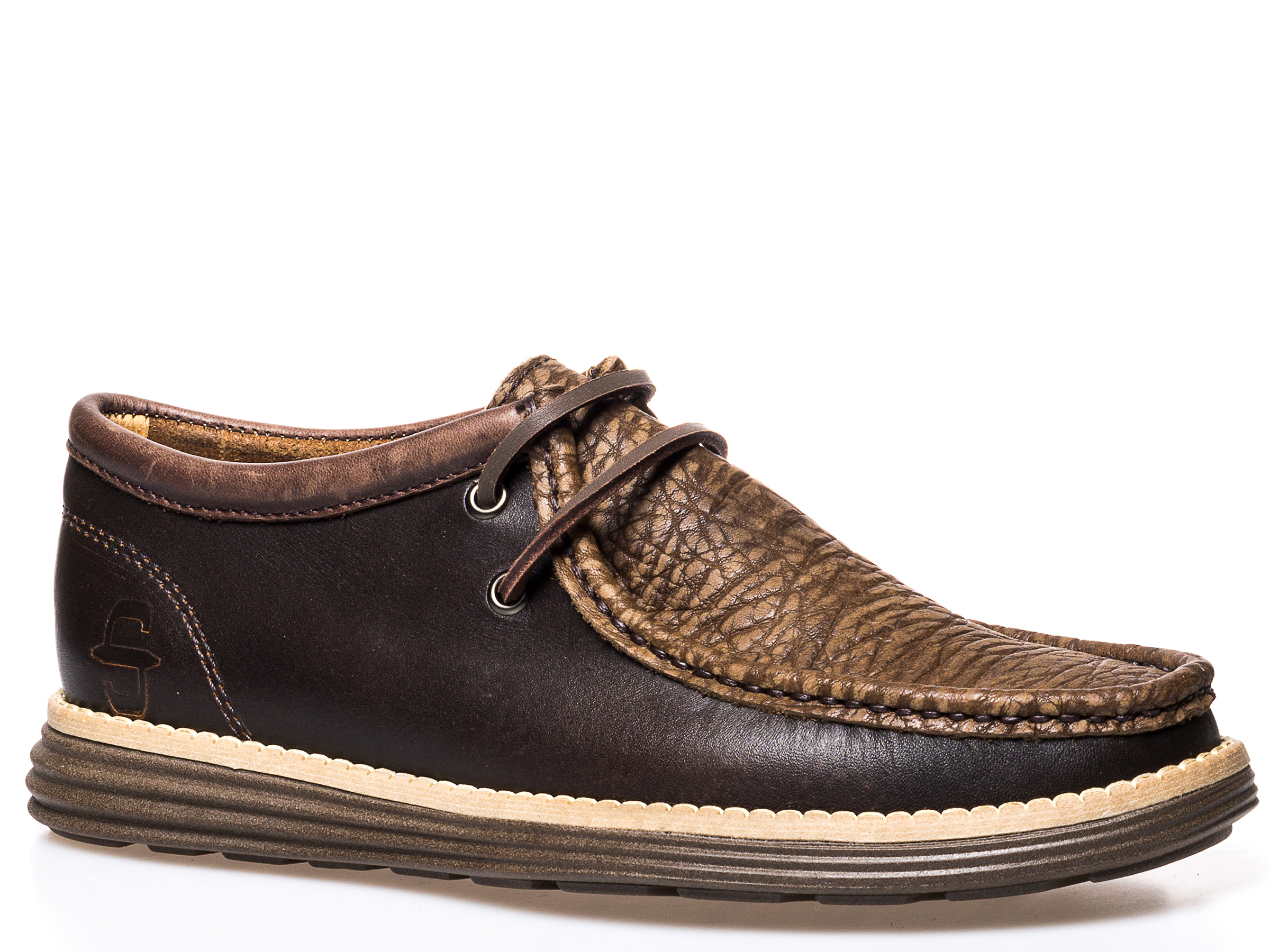 Wyatt Mens Dark Brown Oily Brown Leather Chukka