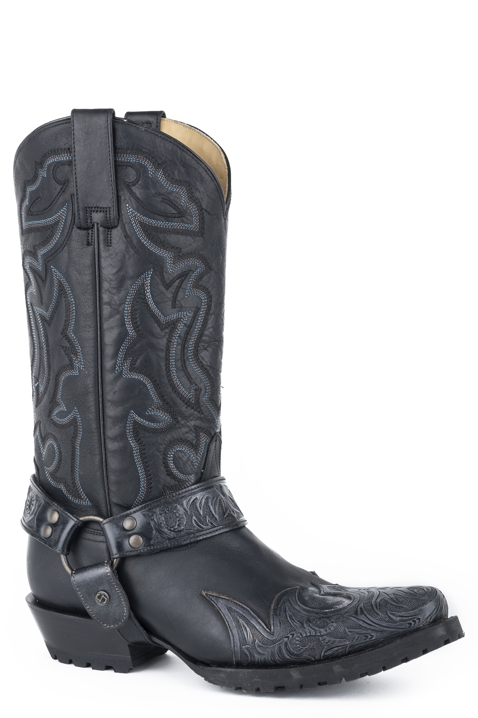 Outlaw Sciver Biker Mens Oiled Black Vamp & Shaft