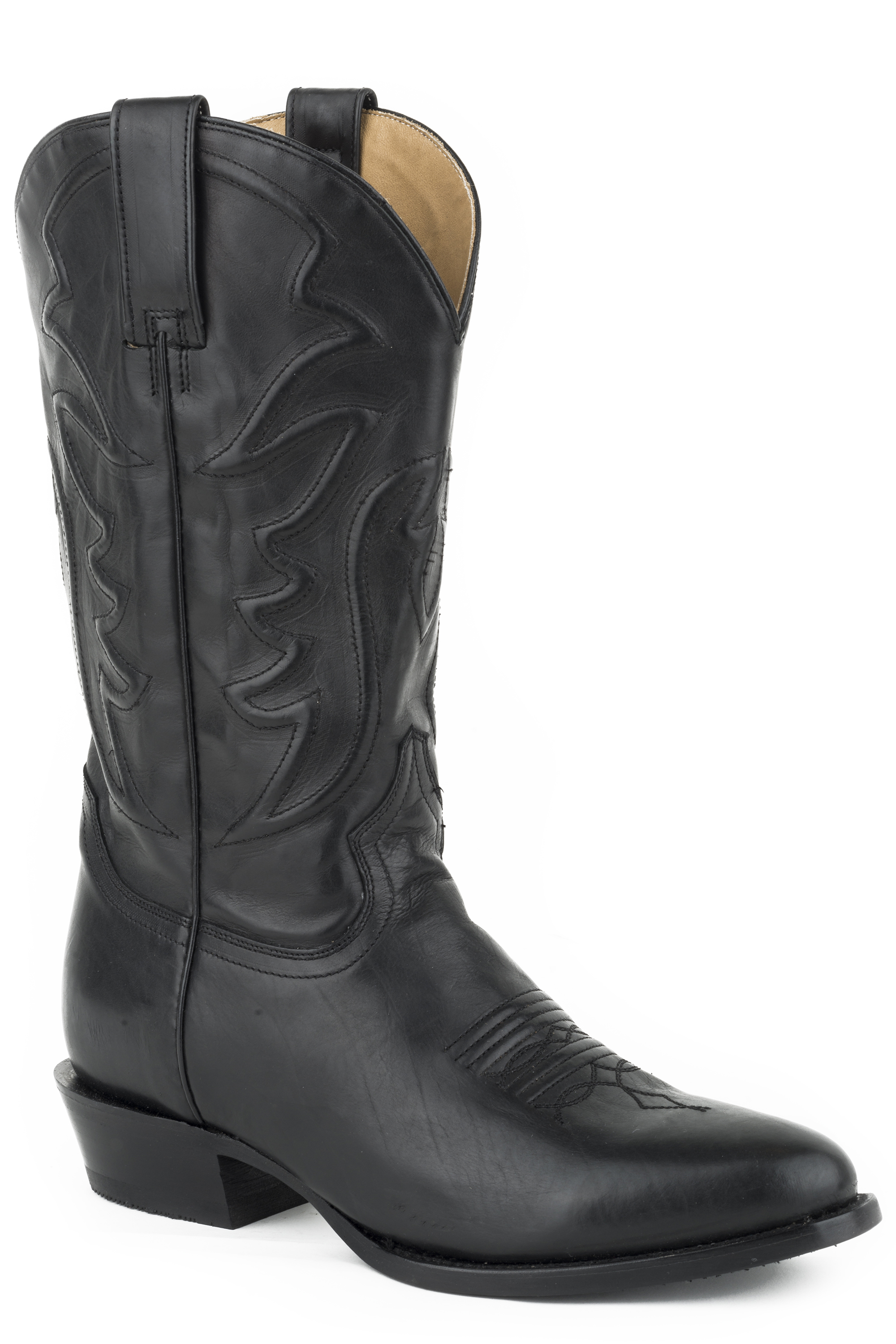 Ames Mens Burnished Black Calf Vamp