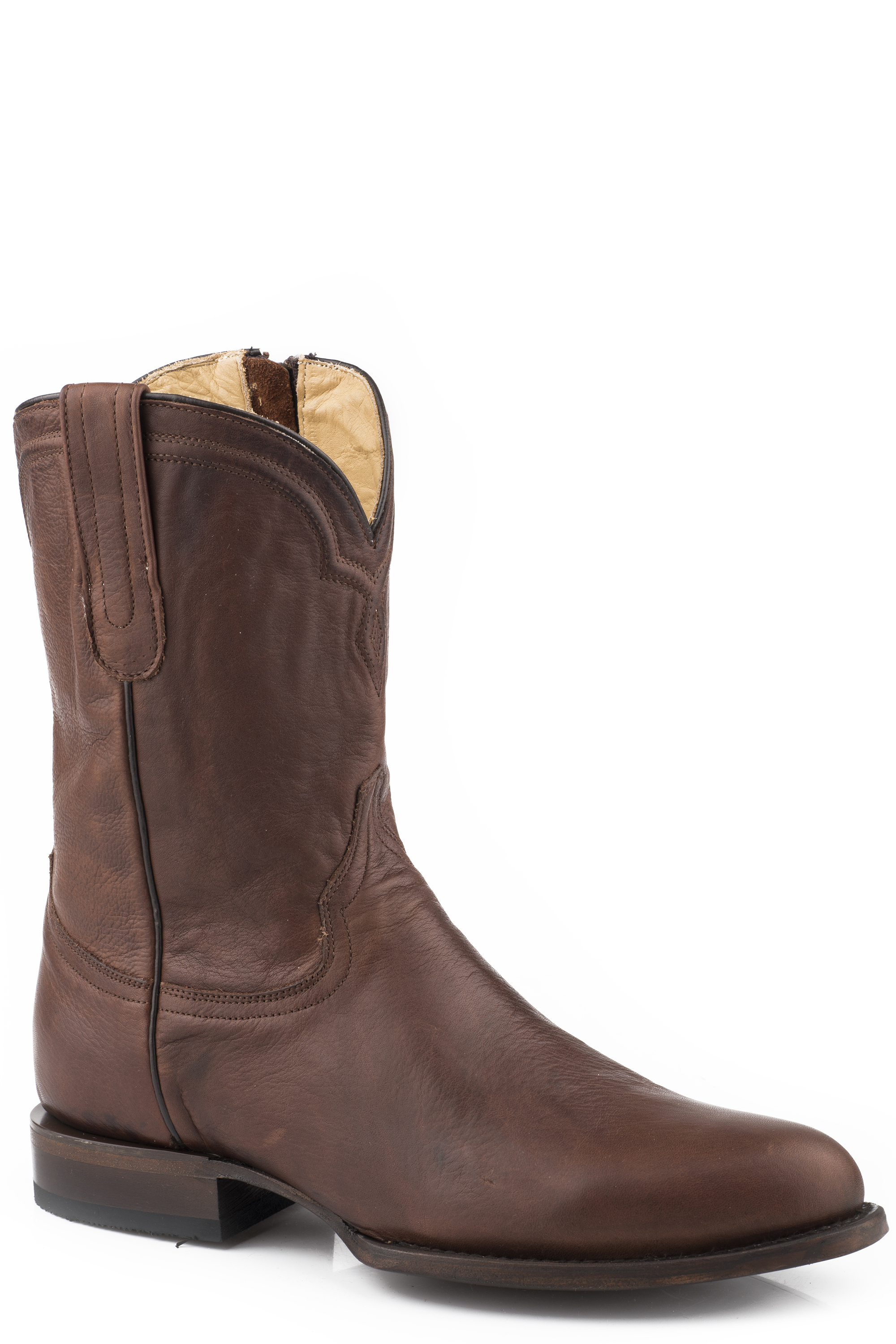 Rancher Zip Roper Mens Burnished Cognac Vamp & Shaft