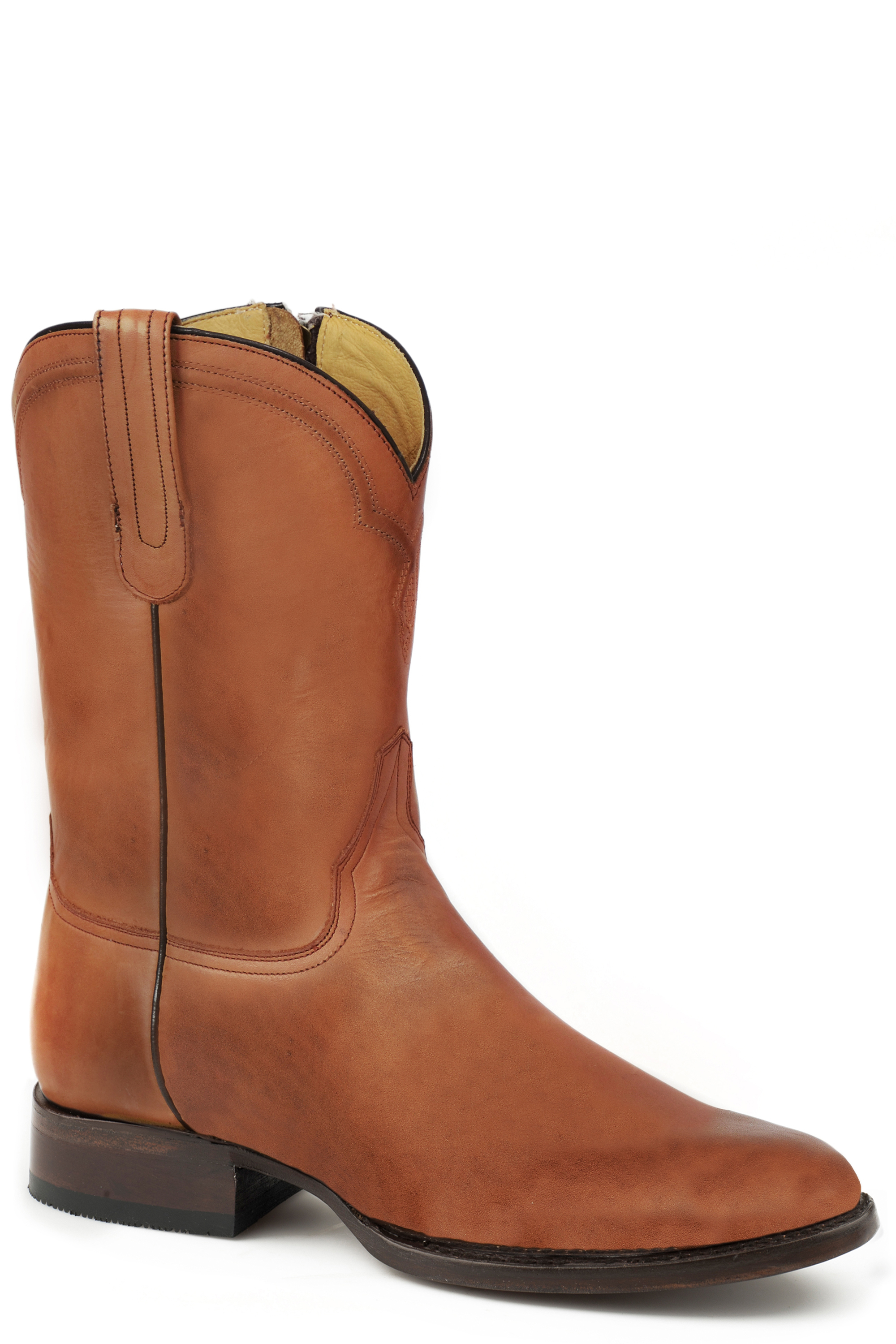 Rancher Zip Roper Mens Tan Burnish Brown Vamp And Shaft