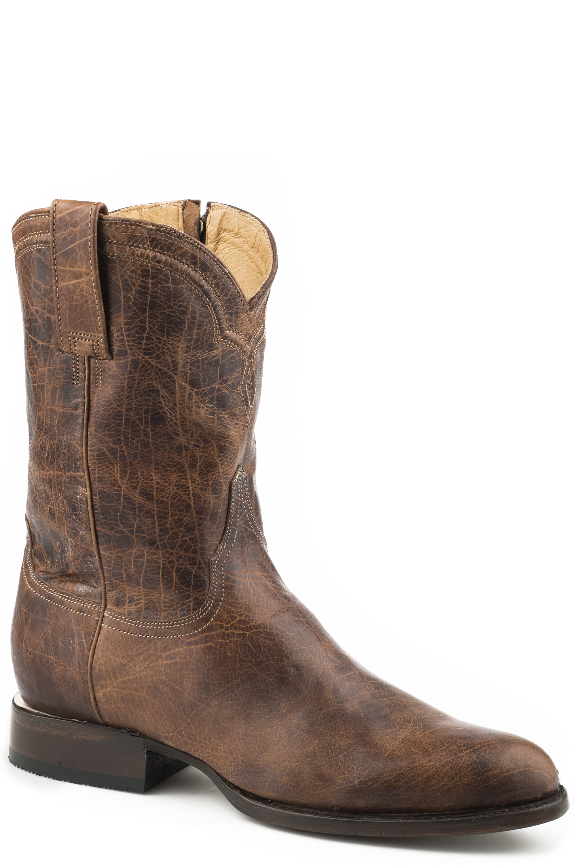 Rancher Zip Roper Mens Tan Oily Cognac Calf Vamp & Shaft