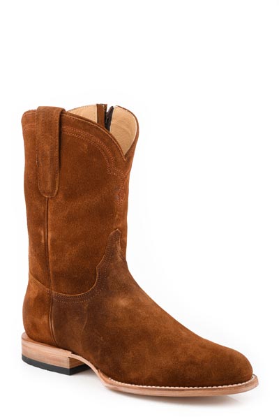 Rancher Zip Roper Mens Light Brown Cognac Suede Vamp & Shaft