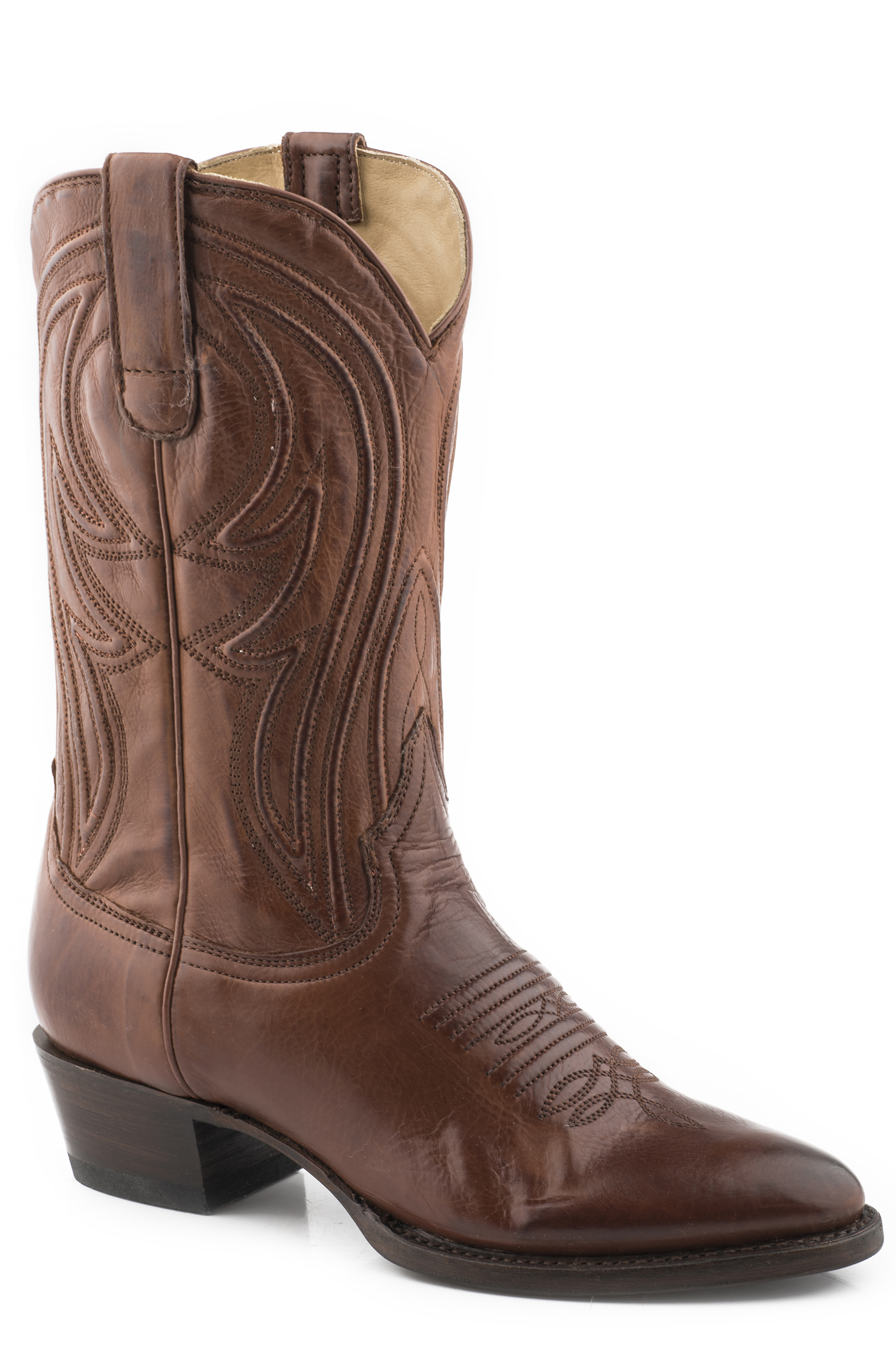 Nora Womens Brown Cognac Calf Vamp And Shaft