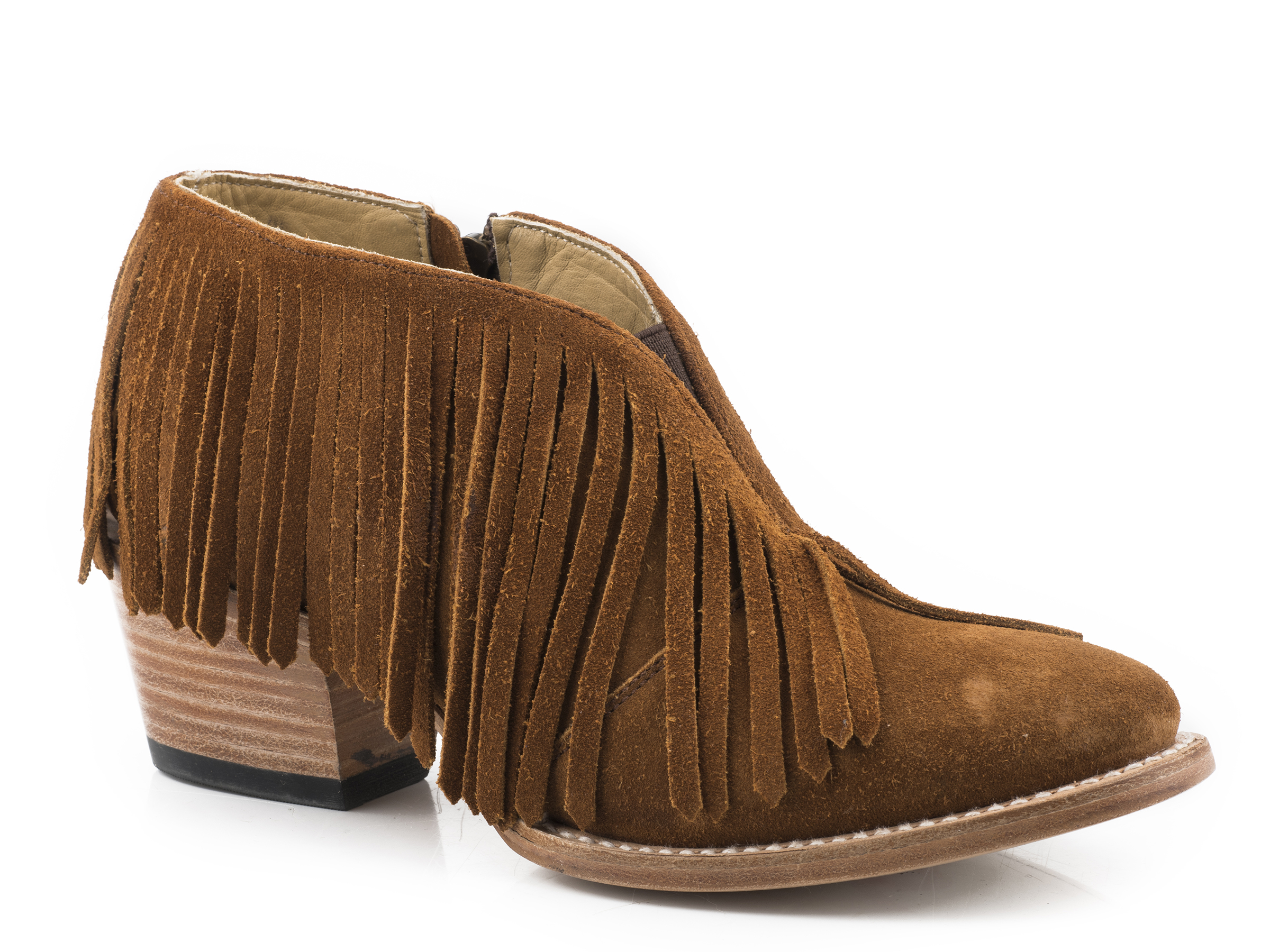 Cora Womens Brown Suede Vamp And 3″ Fringe Shaft