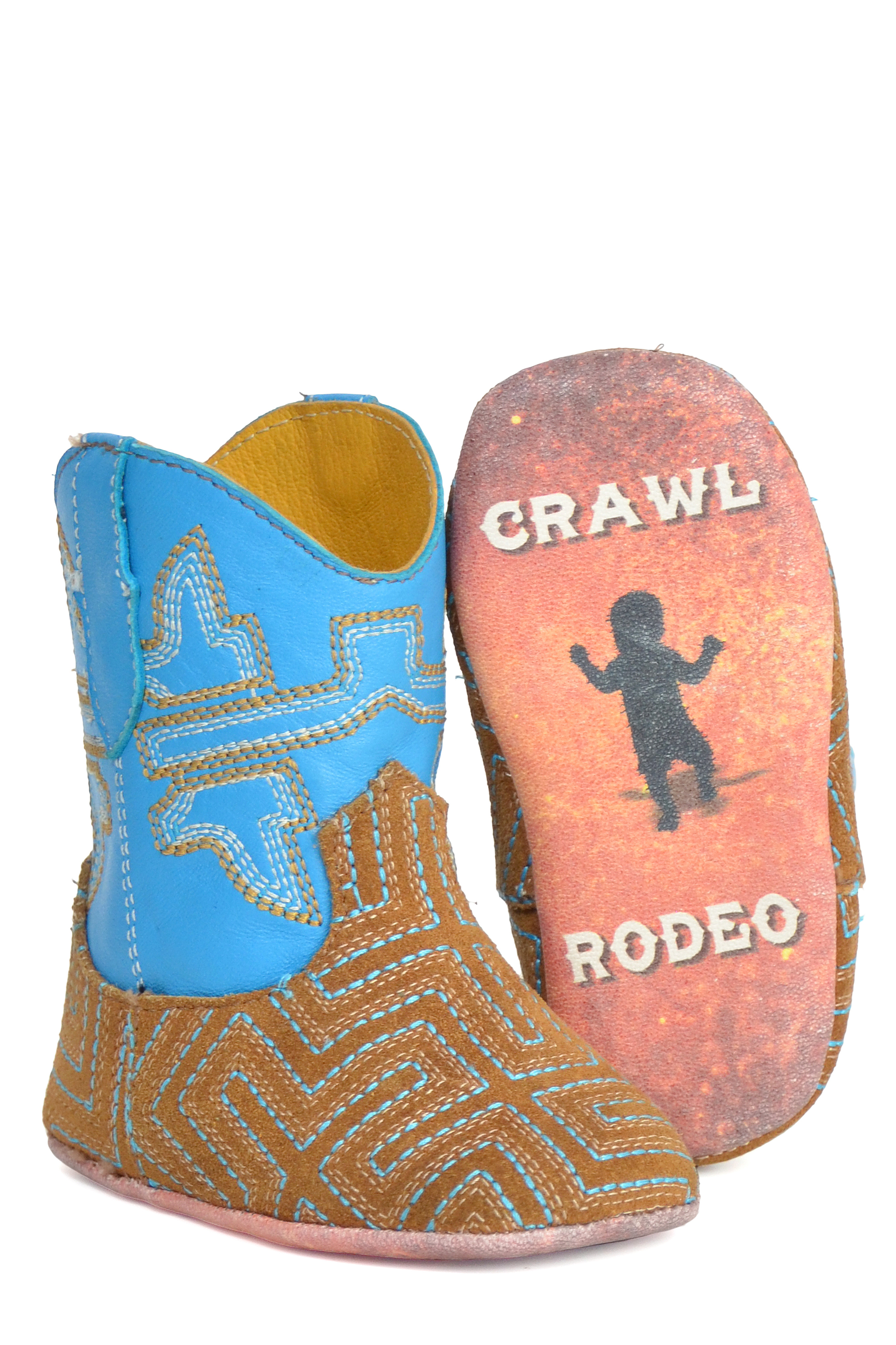 Mini Maze / Crawl, Walk, Rodeo Sole Infants Brown Mini Maze