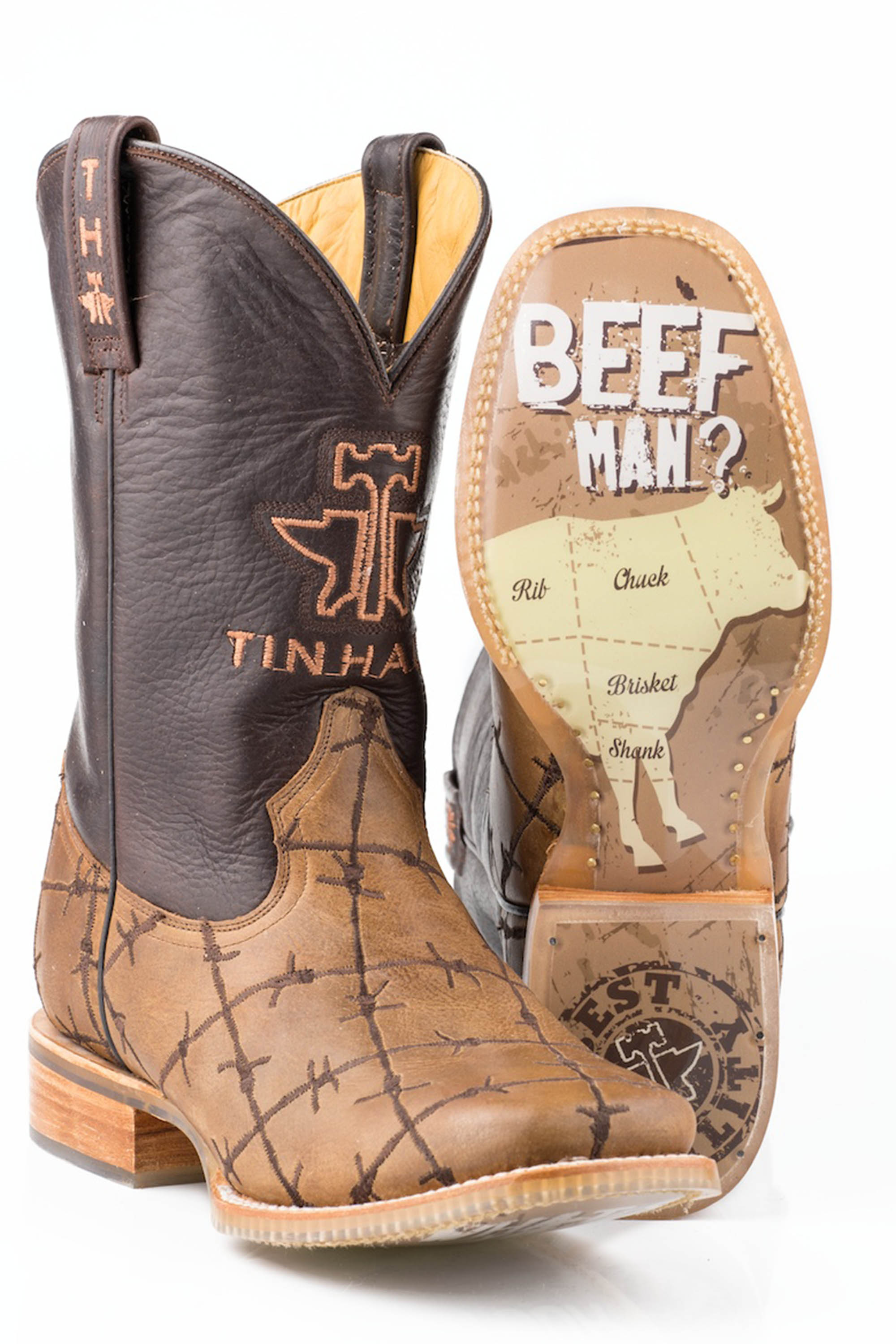 Don’t Fence Me In / Butcher Shop Sole Mens Brown Bob Wire