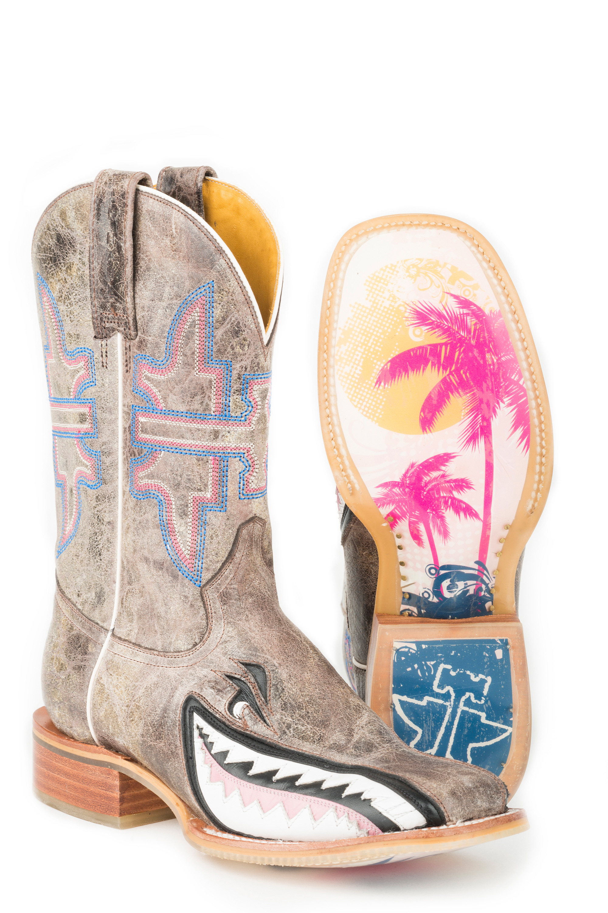 Man Eater / Man Eater Sole Womens Tan Gnarly Pink Shark